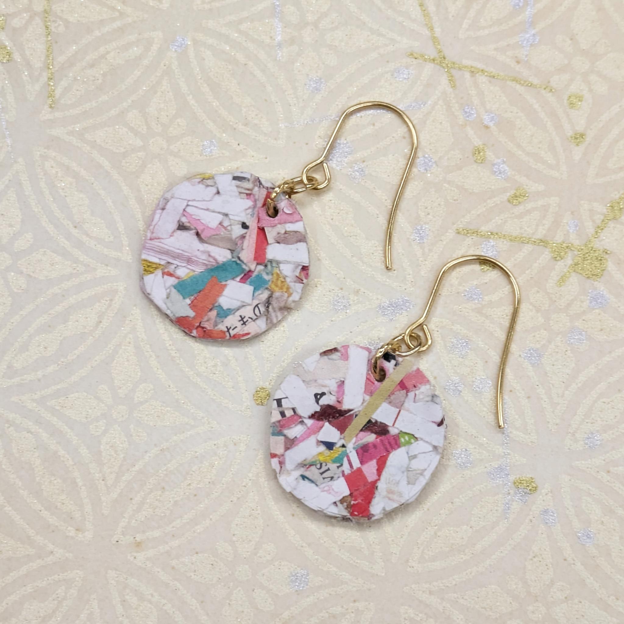 おみくじの素材でつくった大吉ピアス【送料込み】 | 2枚目