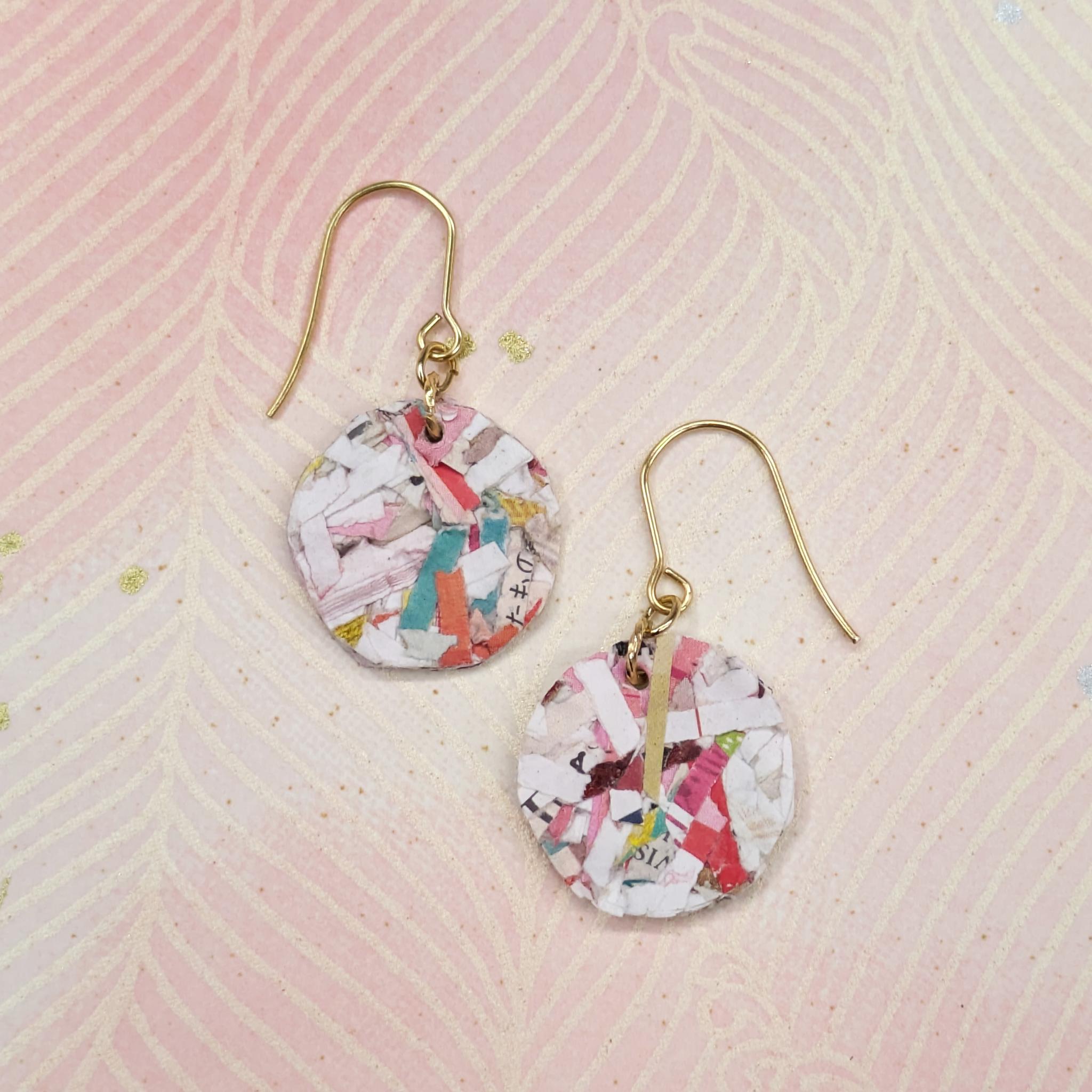 おみくじの素材でつくった大吉ピアス【送料込み】 | 4枚目