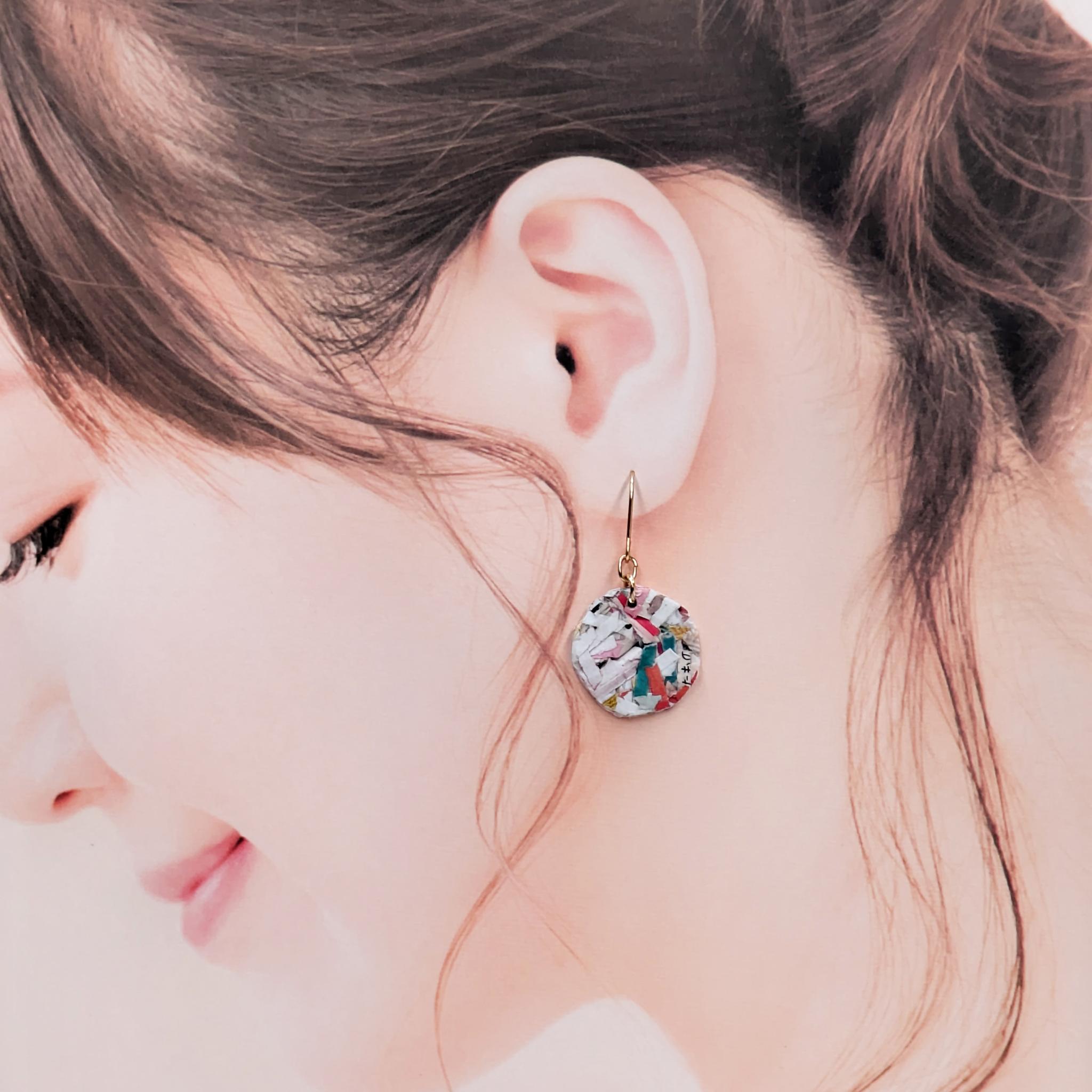 おみくじの素材でつくった大吉ピアス【送料込み】 | 7枚目